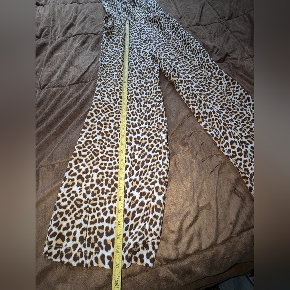 Leopard Print Jumpsuit With Wrap Top - Picture 3 of 5